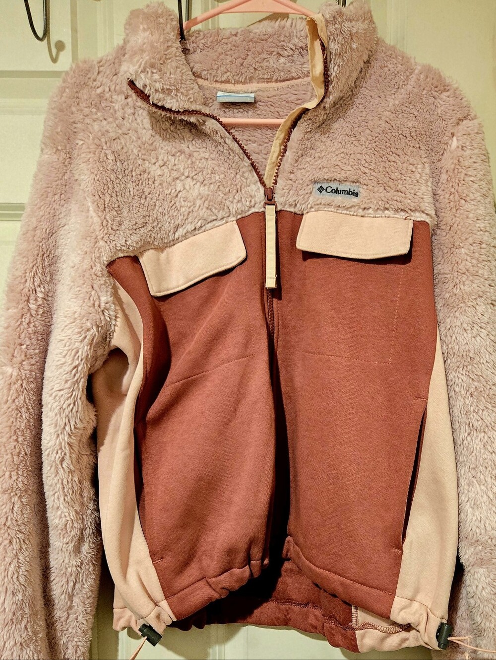 Columbia Women's Dusty Rose and Blush Sherpa Jacket